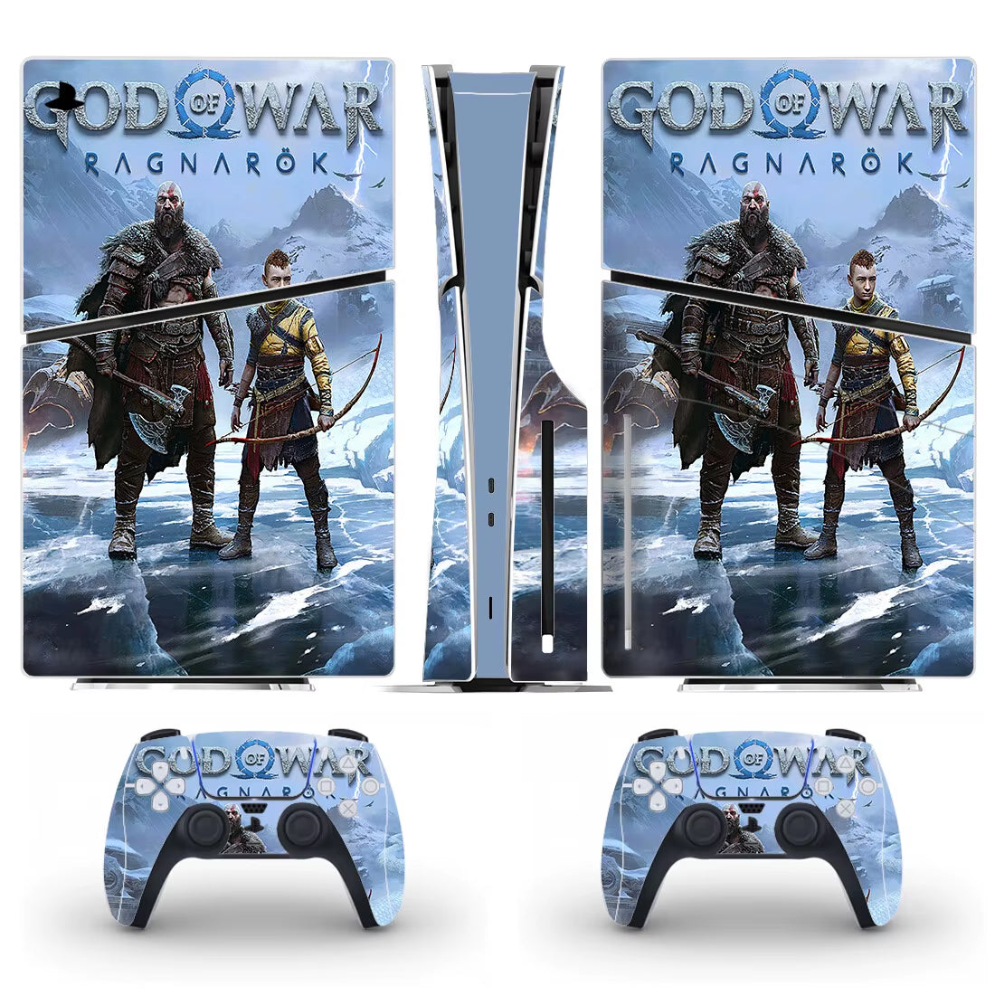 God of War Game PS5 Slim Disc Skin Sticker Decal Cover for Console and 2 Controllers New PS5 Slim Disk Skin Vinyl