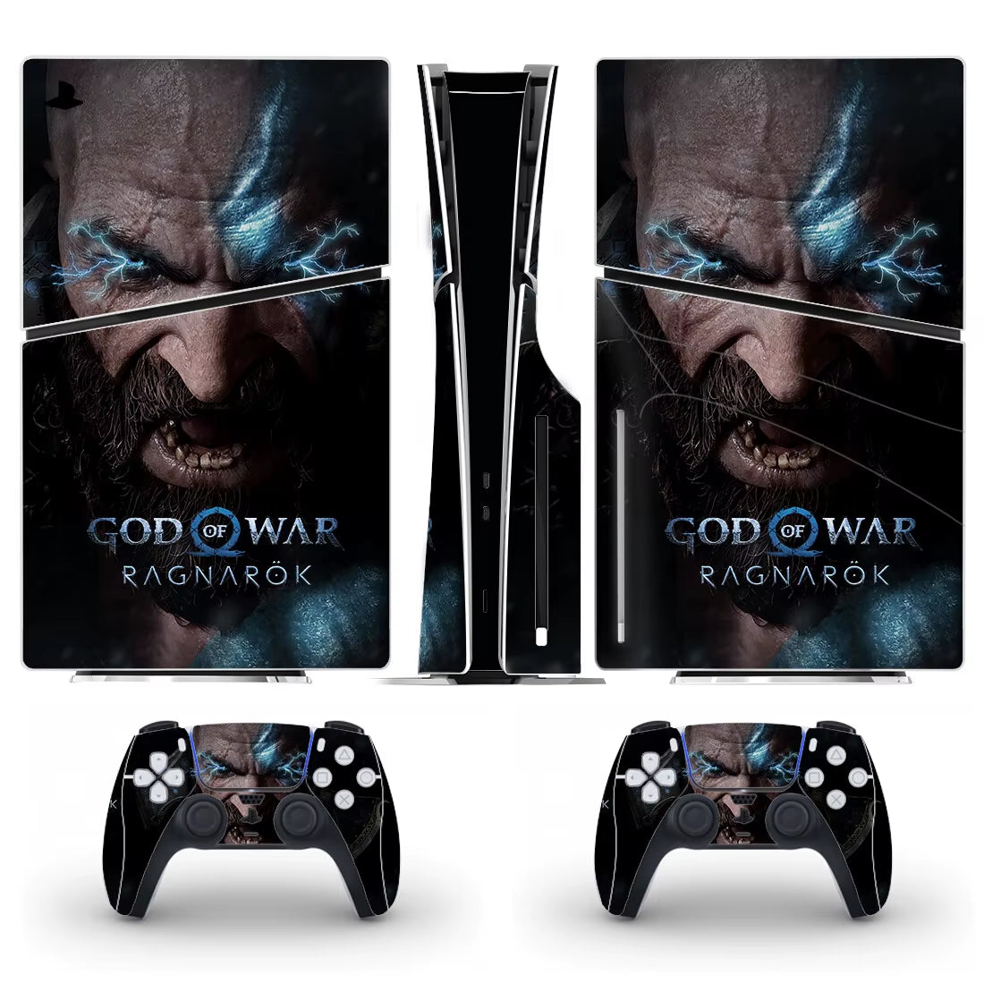 God of War Game PS5 Slim Disc Skin Sticker Decal Cover for Console and 2 Controllers New PS5 Slim Disk Skin Vinyl